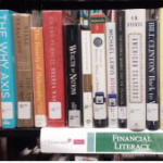 financial literacy books on shelf