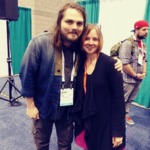 Mary Glendening with Gerard Way (left)